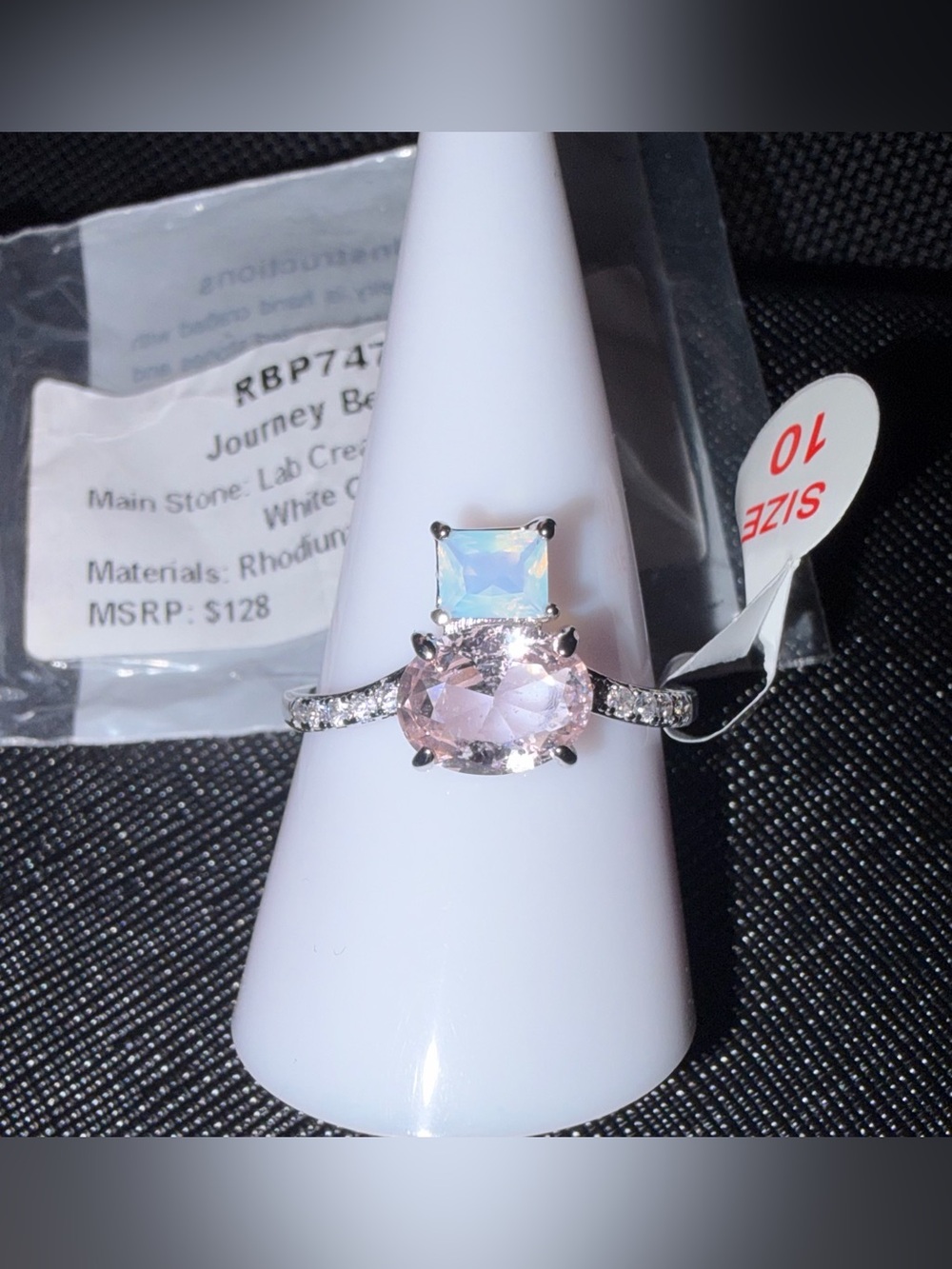 NWT BP RBP7477 Journey Beyond Opal Morganite ring Size 10